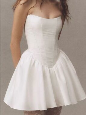 BHLDN | Dresses | Bhldn Sleeveless Squareneck Taffeta Aline Mini Dress |  Poshmark